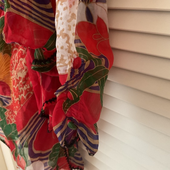 Chasing Unicorns What I Did For Love Embroidered Silk Dress Small - Picture 12 of 13